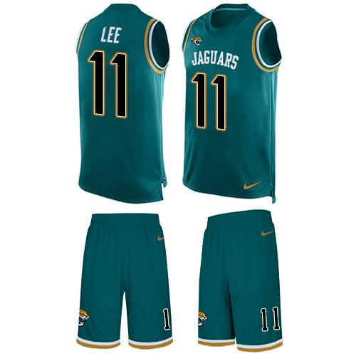 Nike Jaguars #11 Marqise Lee Teal Green Team Color Men's Stitched NFL Limited Tank Top Suit Jersey - Click Image to Close